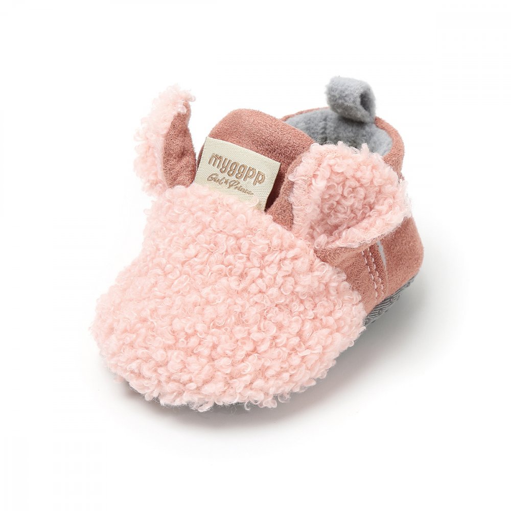 Bavlněné botičky pro batolata, novorozenecké capáčky, růžové