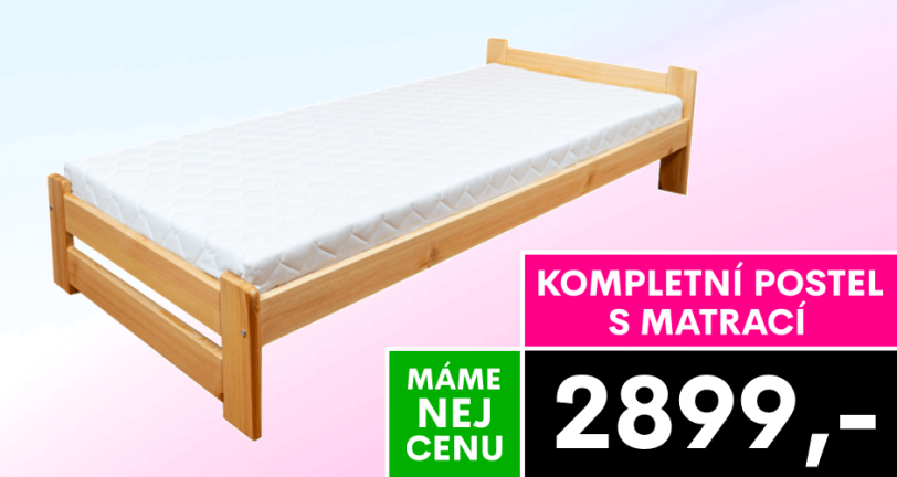 Kompletní postel s matrací