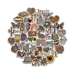 50 ks barevných samolepek na skateboard, snowboard, notebook, kytaru, ap., materiál vinyl, laminovaný povrch, odolné vůči vyblednutí, voděodolné. LEOPARD STICKERS 50 ks barevných samolepek na skateboard, snowboard, notebook, kytaru, ap., materiál vinyl, laminovaný povrch, odolné vůči vyblednutí, voděodolné. LEOPARD STICKERS