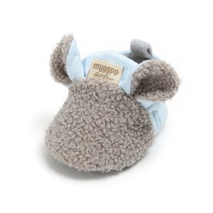 Bavlněné botičky pro batolata, novorozenecké capáčky, šedé Bavlněné botičky pro batolata, novorozenecké capáčky, šedé
