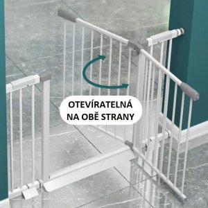 Kovová zábrana do interiéru, rozpětí šířky 76-83 cm, bílá Kovová zábrana do interiéru, rozpětí šířky 76-83 cm, bílá