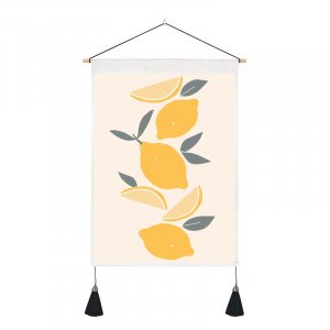 Tapiserie se střapci 35x50 cm, nástěnná dekorace LEMONS Tapiserie se střapci 35x50 cm, nástěnná dekorace LEMONS