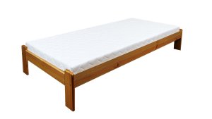 Dřevěná postel z masivu MAX 80x200, olše, rošt, matrace RELAX Dřevěná postel z masivu MAX 80x200, olše, rošt, matrace RELAX