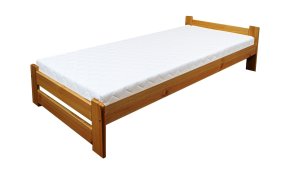 Dřevěná postel z masivu EDA 90x200, olše, rošt, matrace VITAL Dřevěná postel z masivu EDA 90x200, olše, rošt, matrace VITAL
