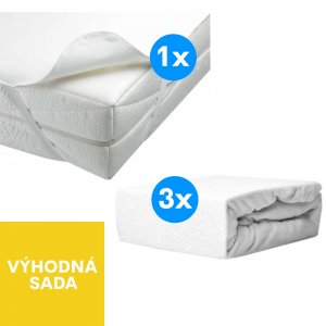 Sada dětských lůžkovin 3+1, rozměr 160x70 cm, bílá Sada dětských lůžkovin 3+1, rozměr 160x70 cm, bílá