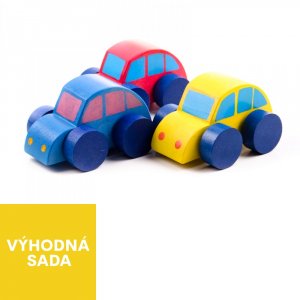Sada 3 ks dřevěných autíček Beetle Sada 3 ks dřevěných autíček Beetle