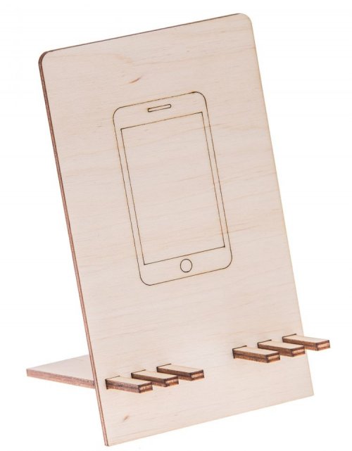  Dřevěný stojánek na mobil 9x15 cm