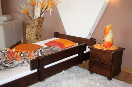 Barierka na postel dřevěná - ořech
