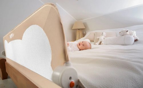 Bezpečnostní zábrana na postel PupyHou - šedá