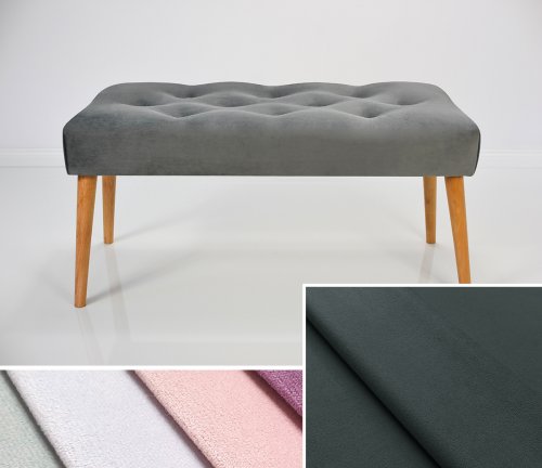 Čalouněná lavice DIANA 90x30x42 cm, barva grafitová