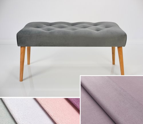 Čalouněná lavice DIANA 90x30x42 cm, barva levandulová