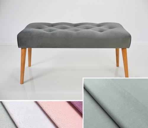 Čalouněná lavice DIANA 100x40x42 cm, barva popelavá