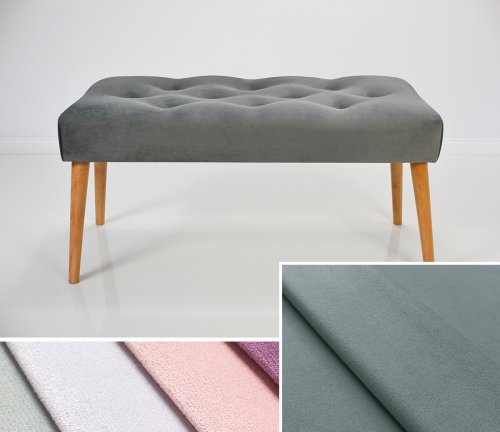 Čalouněná lavice DIANA 110x30x42 cm, barva šedá