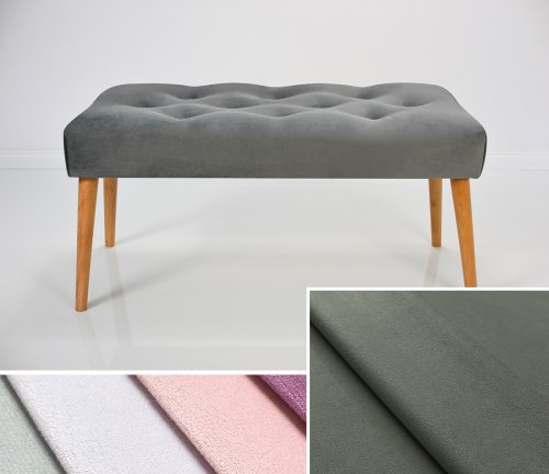 Čalouněná lavice DIANA 110x30x42 cm, barva šedobéžová