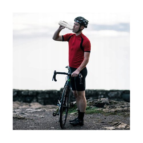 Cyklistická láhev na vodu Dunlop s držákem na kolo, objem 750 ml, barva šedá