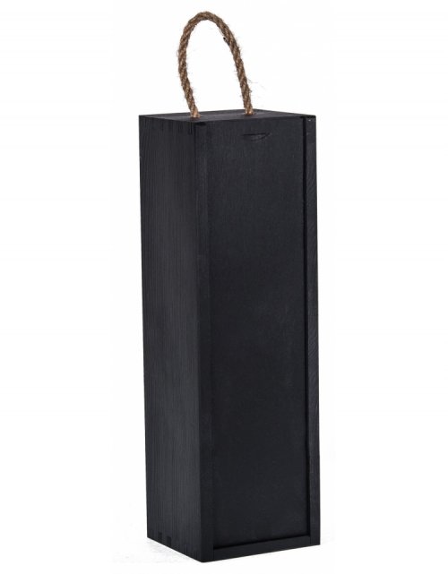 Dřevěná dárková kazeta na alkohol 36x11x11 cm, barva černá