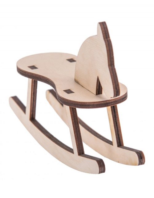 Dřevěná dekorace HOUPACÍ KONÍK 19 cm