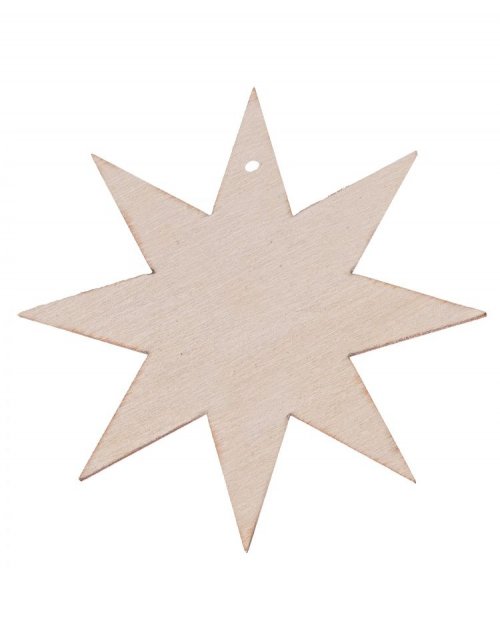Dřevěná dekorace HVĚZDA 7x7 cm