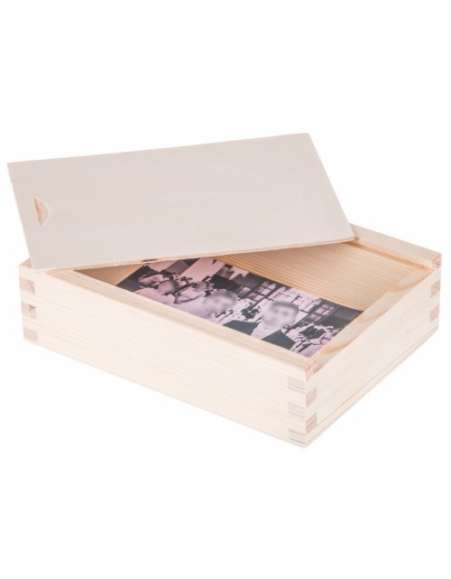 Dřevěný box na fotky 19x14x5 cm
