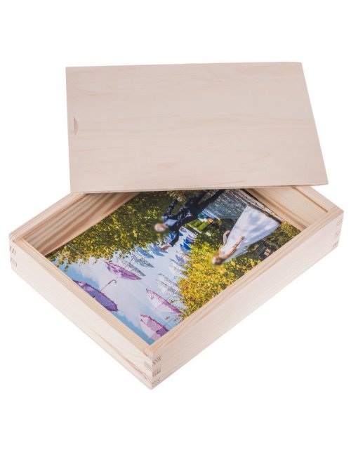 Dřevěný box na fotky 25x19x5 cm