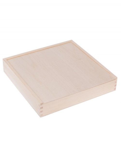 Dřevěný box na fotky 33x33x6 cm