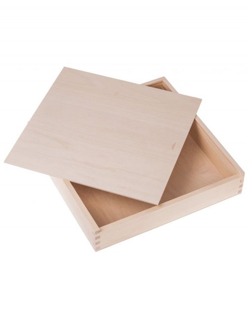 Dřevěný box na fotky 33x33x6 cm