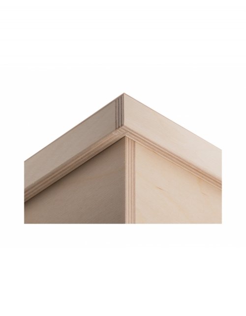 Dřevěný box na hračky PUZZLE bílé, 25x25x20 cm