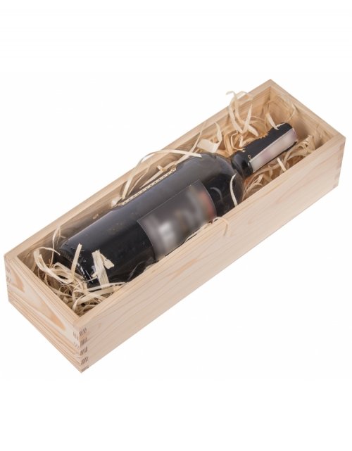 Dřevěný box na lahvové víno 36x11x8 cm