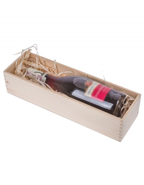 Dřevěný box na lahvové víno 36x11x8 cm