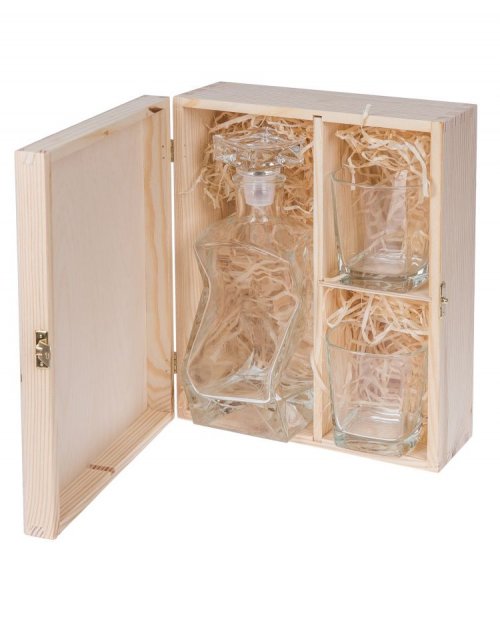 Dřevěný dárkový box na alkohol 30x23x11 cm