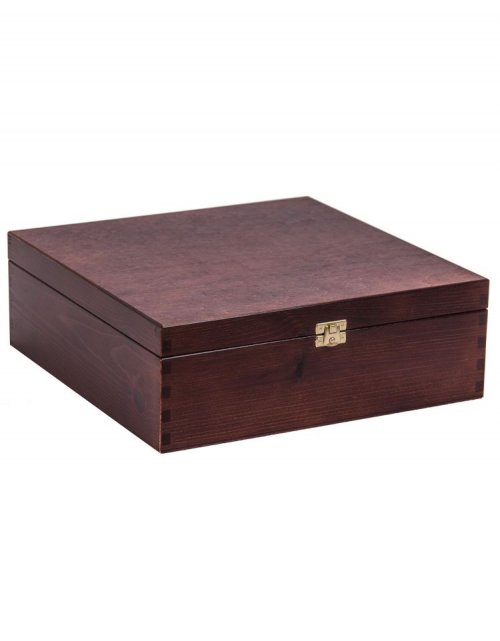 Dřevěný dárkový box na alkohol 32x32x11 cm, ořechový