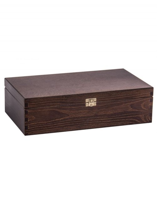 Dřevěný dárkový box na alkohol 35x20x11 cm, bronzový