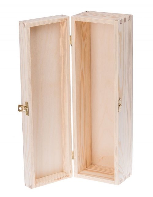 Dřevěný dárkový box na alkohol 36x11x10 cm, barva přírodní