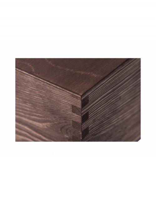 Dřevěný dárkový box na alkohol 36x11x10 cm, barva bronzová