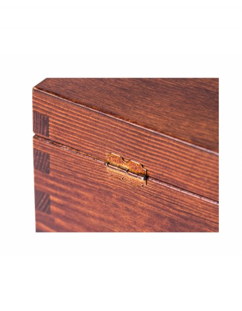 Dřevěný dárkový box na alkohol 36x11x10 cm, barva ořechová