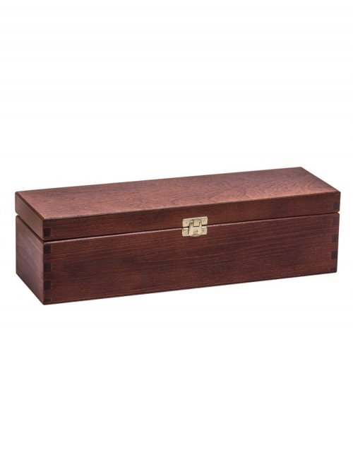 Dřevěný dárkový box na alkohol 36x11x10 cm, barva ořechová