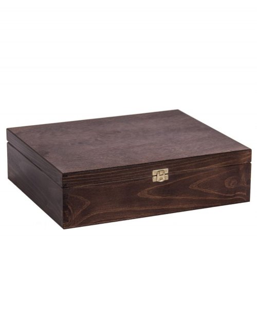 Dřevěný dárkový box na alkohol 36x30x10 cm, bronzový