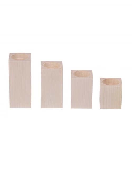 Dřevěný svícen 12 cm, bukové dřevo
