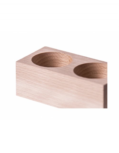 Dřevěný svícen 16x5x2 cm, bukové dřevo