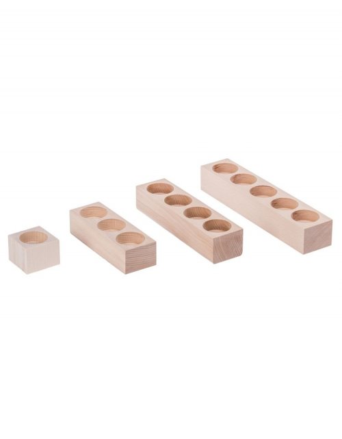 Dřevěný svícen 5x15x3 cm, bukové dřevo