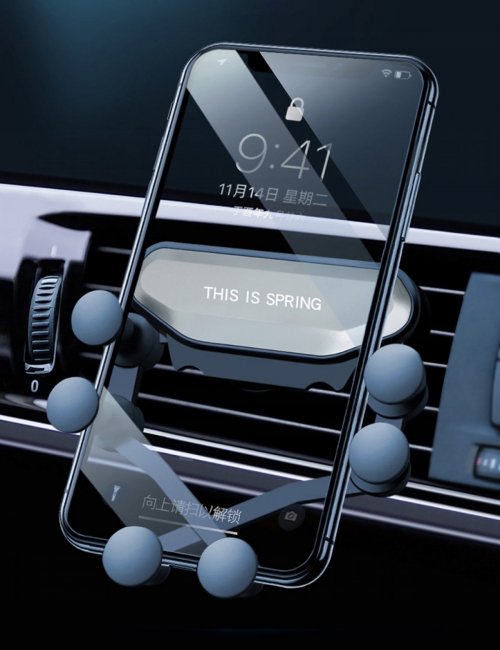Držák na mobil do auta, barva černá