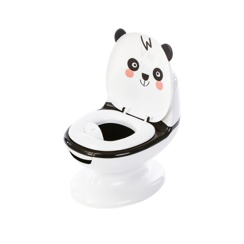 Interaktivní toaleta pro děti PANDA, zvuky splachování, vyjímatelná toaletní nádoba, hygienický, bezpečný, stabilní