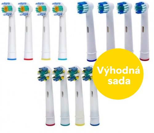 Náhradní hlavice na kartáčky Oral B - SADA 12 kusů