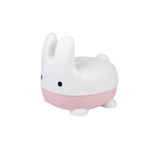 Nočník BUNNY, protiskluzové nožičky, bezpečný, stabilní, pohodlný při sezení, růžový