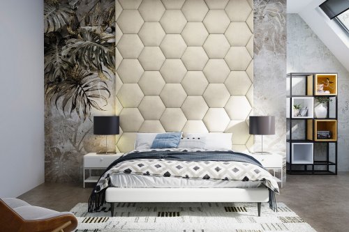Panel čalouněný Hexagon 3 cm - 01