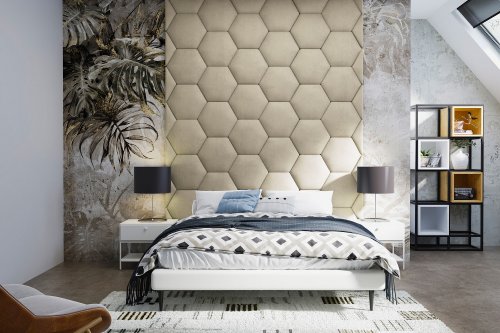 Panel čalouněný Hexagon 3 cm - 02