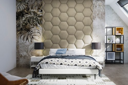 Panel čalouněný Hexagon 3 cm - 03