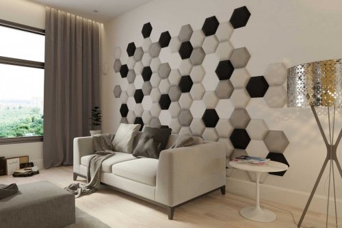 Panel čalouněný Hexagon 3 cm - 02