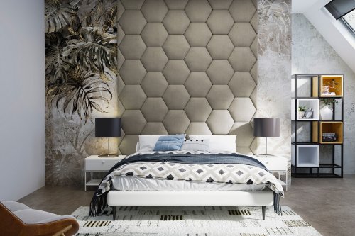 Panel čalouněný Hexagon 5 cm - 04