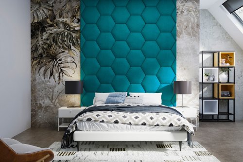 Panel čalouněný Hexagon 5 cm - 10